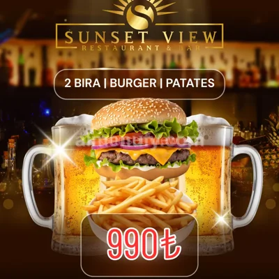 2 Adet Efes + Burger + Patates